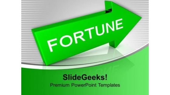 Arrow With Fortune Luck Chance PowerPoint Templates Ppt Backgrounds For Slides 1212