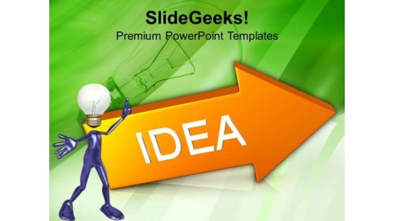 Arrow With Idea Concept Business PowerPoint Templates Ppt Backgrounds For Slides 0213