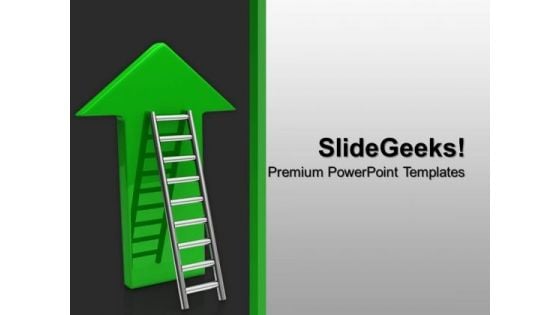 Arrow With Stairs Up Future PowerPoint Templates And PowerPoint Themes 1012