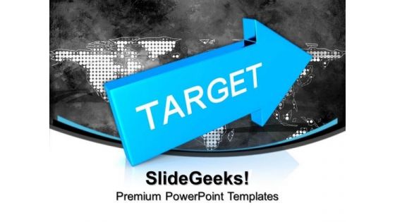 Arrow With Target Business PowerPoint Templates And PowerPoint Themes 0912