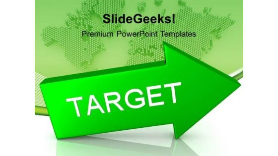 Arrow With Target Global Business PowerPoint Templates And PowerPoint Themes 1112