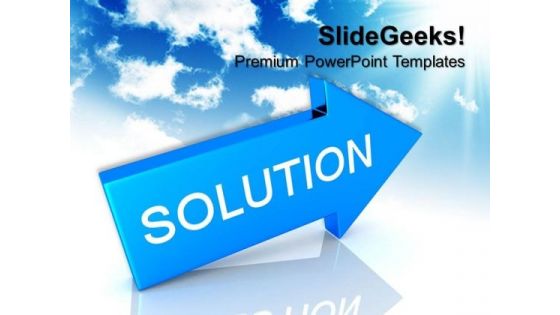 Arrow With Word Solution Business PowerPoint Templates And PowerPoint Themes 0812 Arrow With Word Solution Business PowerPoint Templates And PowerPoint Themes 0812