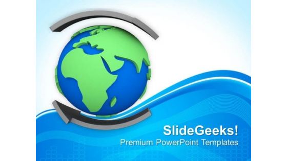 Arrows Around Earth Globe PowerPoint Templates Ppt Backgrounds For Slides 0813 Arrows Around Earth Globe PowerPoint Templates Ppt Backgrounds For Slides 0813
