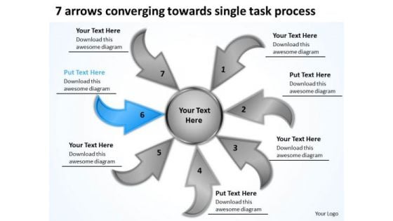 Arrows Converging Towards Single Task Process Ppt Relative Cycle Diagram PowerPoint Slides