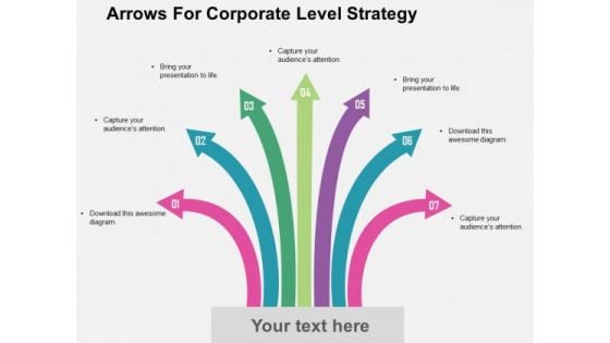 Arrows For Corporate Level Strategy PowerPoint Template