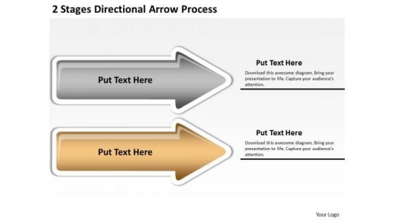 Arrows For PowerPoint Free 2 Stages Directional Process Ppt Templates