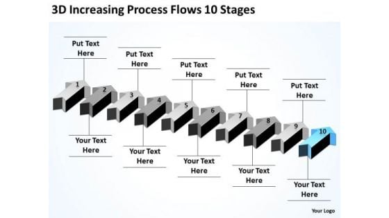 Arrows For PowerPoint Free Flows 10 Stages Templates Backgrounds Slides