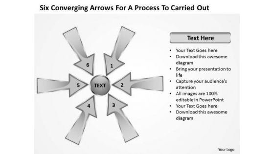Arrows For Process To Carried Out Circular Flow Layout Chart PowerPoint Templates
