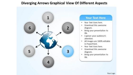 Arrows Graphical View Of Different Aspects Arrow Circular Network PowerPoint Templates