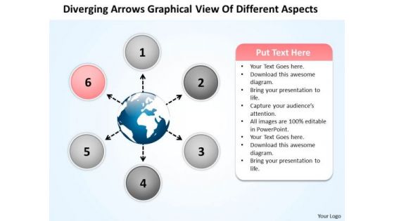 Arrows Graphical View Of Different Aspects Circlar Charts And Diagrams PowerPoint Templates