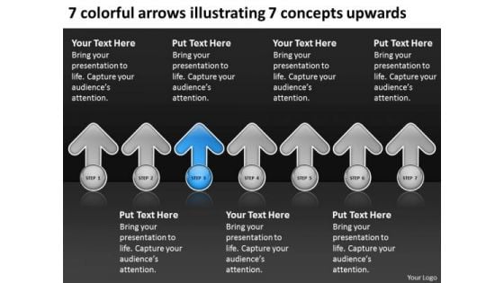 Arrows Illustrating Concepts Upwards Record Label Business Plan PowerPoint Templates