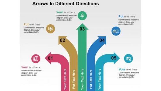 Arrows In Different Directions PowerPoint Template