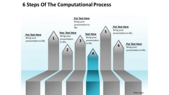 Arrows In PowerPoint 2010 6 Steps Of The Computational Process Templates