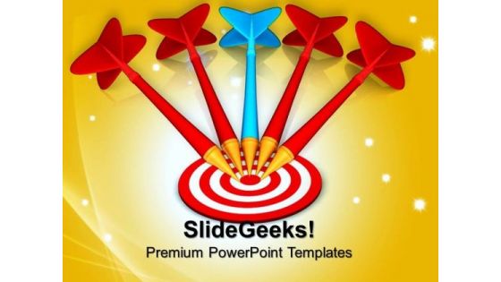 Arrows On Dart Targets PowerPoint Templates And PowerPoint Themes 0712