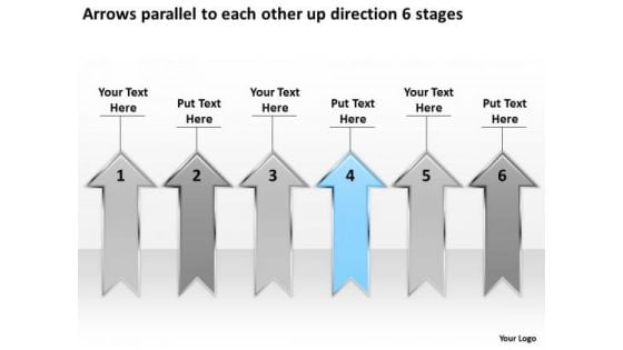 Arrows Parallel To Each Other Up Direction 6 Stages Business Case Template PowerPoint Slides