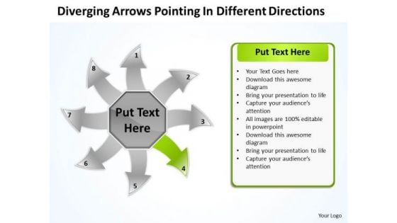 Arrows Pointing Different Directions Cycle Circular Flow Process Chart PowerPoint Slides