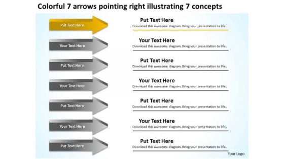 Arrows Pointing Right Illustrating Concepts Business Succession Planning PowerPoint Slides