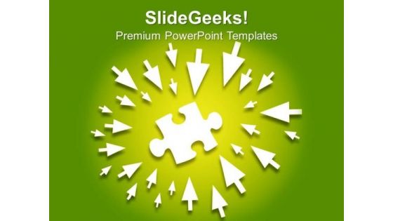 Arrows Pointing Towards Puzzle Business PowerPoint Templates Ppt Backgrounds For Slides 0113 Arrows Pointing Towards Puzzle Business PowerPoint Templates Ppt Backgrounds For Slides 0113