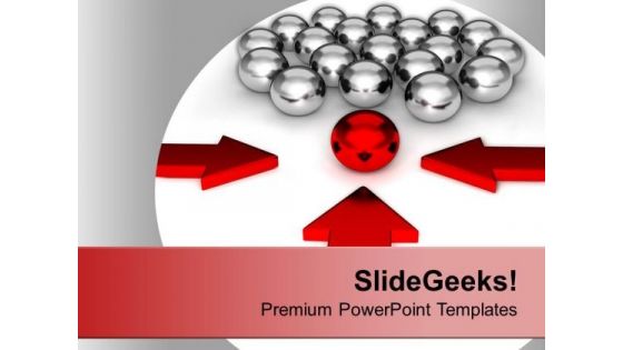 Arrows Pointing Towards Red Leader PowerPoint Templates Ppt Backgrounds For Slides 0213 Arrows Pointing Towards Red Leader PowerPoint Templates Ppt Backgrounds For Slides 0213