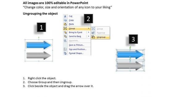 Arrows PowerPoint 4 Stages Comparison Process Flow Slides