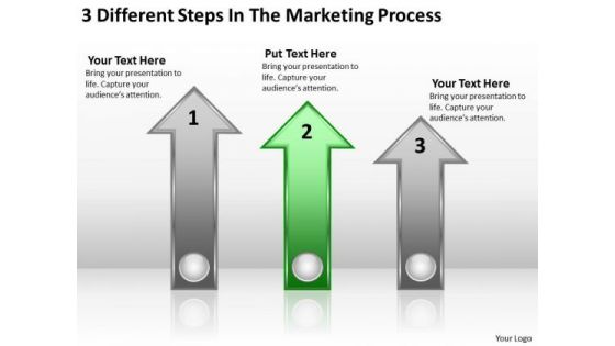 Arrows PowerPoint The Marketing Process Templates Backgrounds For Slide