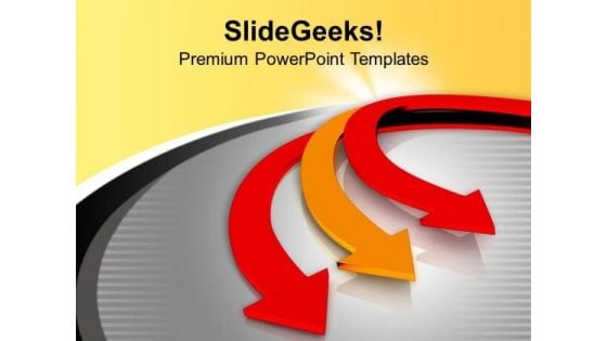 Arrows Representing Diversion To Business PowerPoint Templates Ppt Backgrounds For Slides 0313 Arrows Representing Diversion To Business PowerPoint Templates Ppt Backgrounds For Slides 0313