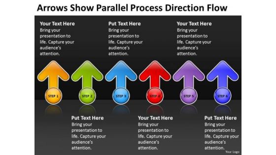 Arrows Show Parallel Process Direction Flow Business Plan Preparation PowerPoint Slides