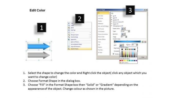 Arrows Stages Comparison Process Flow PowerPoint Templates Backgrounds For Slides