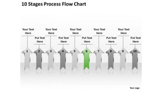 Arrows Stages Process Flow Chart 6 PowerPoint Templates Backgrounds For Slides