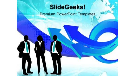 Arrows With Team Business PowerPoint Templates And PowerPoint Themes 0512