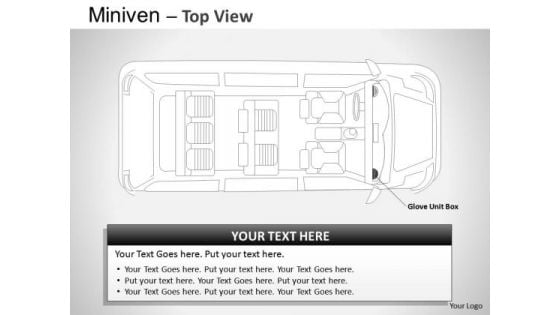 Art Blue Minivan Top View PowerPoint Slides And Ppt Diagram Templates