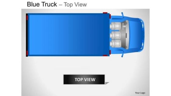 Art Blue Truck Top View PowerPoint Slides And Ppt Diagram Templates