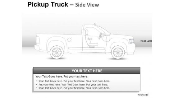 Art Pickup Brown Truck Side View PowerPoint Slides And Ppt Diagram Templates