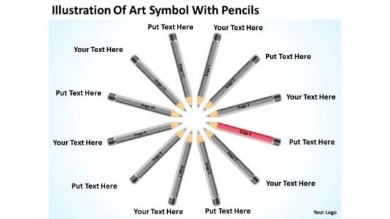 Art Symbol With Pencils Ppt Catering Business Plan Template PowerPoint Slides