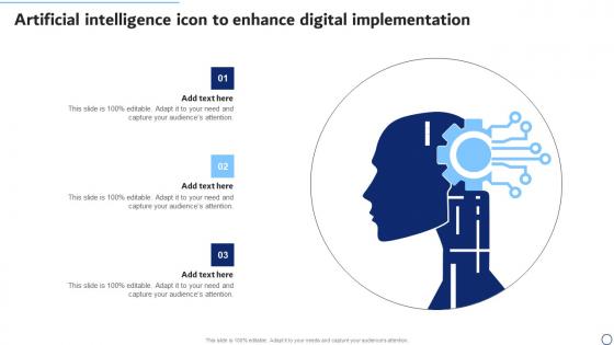 Artificial Intelligence Icon To Enhance Digital Implementation Ideas Pdf