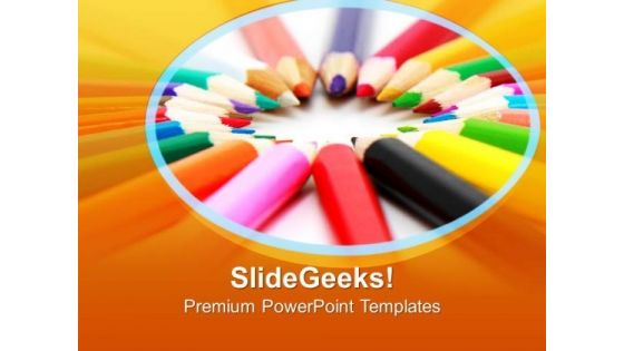 Artistic Pencils Education PowerPoint Templates Ppt Backgrounds For Slides 0213
