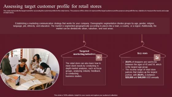 Assessing Target Customer Profile For Retail Stores Fashion Business Plan Summary Pdf