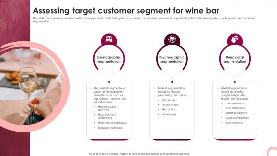 Assessing Target Customer Segment For Wine Bar Wine Lounge Business Plan BP SS V