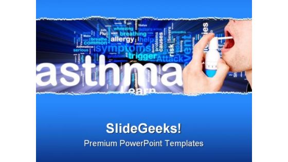 Asthma Medical PowerPoint Themes And PowerPoint Slides 0411