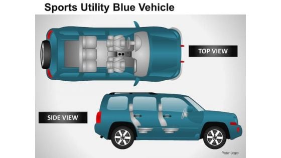 Astra Sports Utility Blue Vehicle PowerPoint Slides And Ppt Diagram Templates