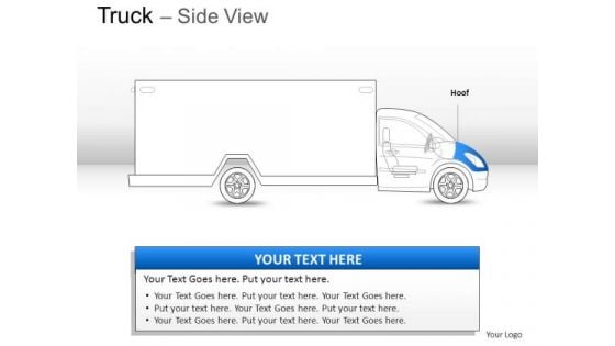 Astro Blue Truck Side View PowerPoint Slides And Ppt Diagram Templates