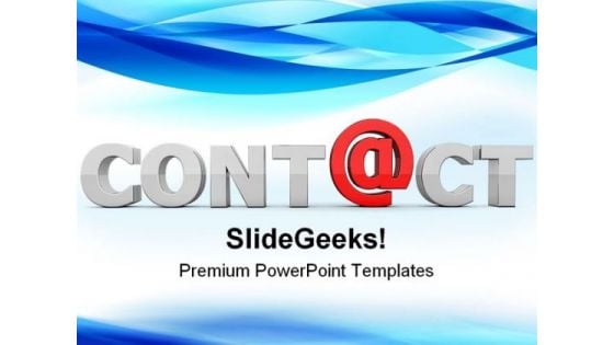 At Contact Communication PowerPoint Themes And PowerPoint Slides 0211