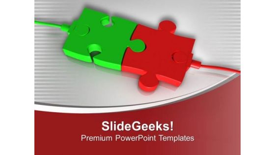 Attach Two Solution For Business PowerPoint Templates Ppt Backgrounds For Slides 0413