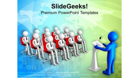 Attend The Conference For Business Growth PowerPoint Templates Ppt Backgrounds For Slides 0713