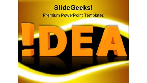 Attention Idea Business PowerPoint Themes And PowerPoint Slides 0211