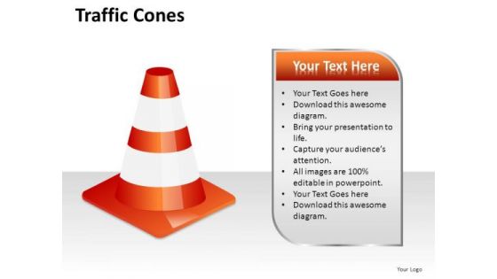 Attention Traffic Cones PowerPoint Slides And Ppt Diagram Templates