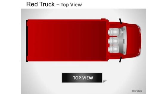 Attraction Red Truck Top View PowerPoint Slides And Ppt Diagram Templates