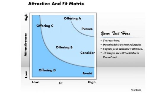 Attractive And Fit Matrix Business PowerPoint Presentation
