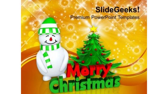 Attractive Christmas Tree With Snowman Festival PowerPoint Templates Ppt Backgrounds For Slides 1112 Attractive Christmas Tree With Snowman Festival PowerPoint Templates Ppt Backgrounds For Slides 1112