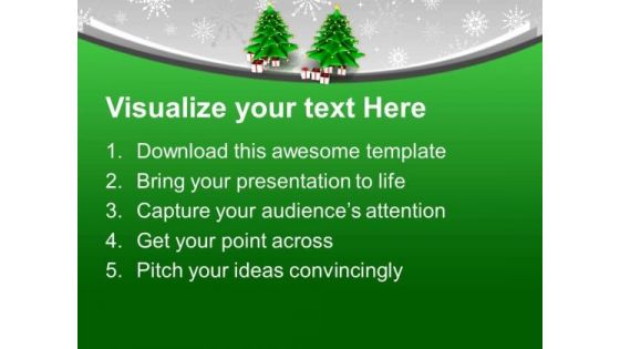 Attractive Christmas Trees With Gifts PowerPoint Templates Ppt Backgrounds For Slides 0113